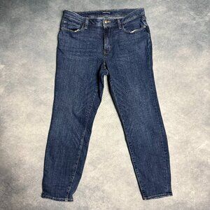 Calvin Klein Women’s Jeans Size 14 Slim Straight Blue Mid Rise Soft Stretch